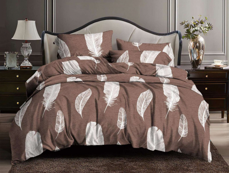 Євро набір постільної білизни 200*220 із полікотону №20039 Черешенька™