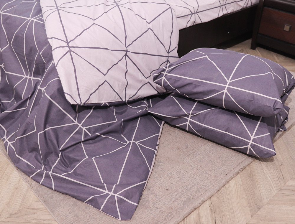 Семейный набор хлопкового постельного белья из Бязи "Gold" №15867AB Черешенка™