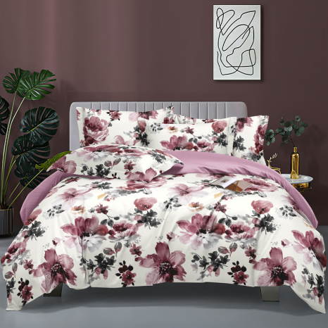 Евро макси набор постельного белья 200*220 из Сатина №44272AB Черешенка™