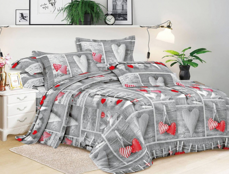 Двоспальний набір постільної білизни 180*220 із полікотону №207024 Черешенька™