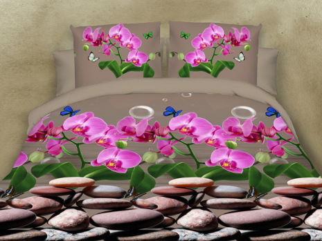 Сімейний набір постільної білизни 240*220 із полікотону №203830 Черешенька™