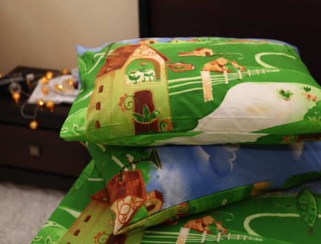 Полуторный набор постельного белья 150*220 из Ранфорса №17713 Черешенка™