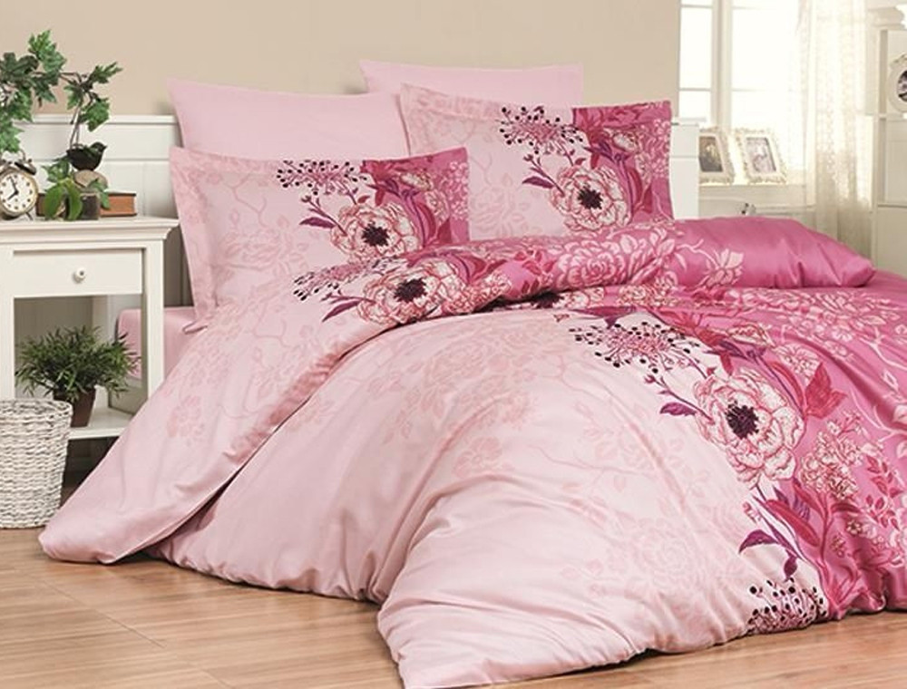 Семейный набор хлопкового постельного белья из Бязи "Gold" №15755 Черешенка™