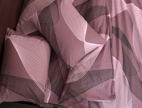 Евро макси набор постельного белья в полоску 200*220 из Бязи "Gold" №151700 Черешенка™