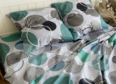 Сімейний набір постільної білизни із Сатину №44403A Черешенька™