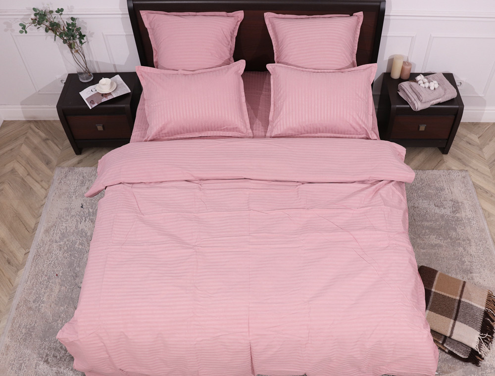 Евро макси набор постельного белья 200*230 из Страйп Сатина D-04