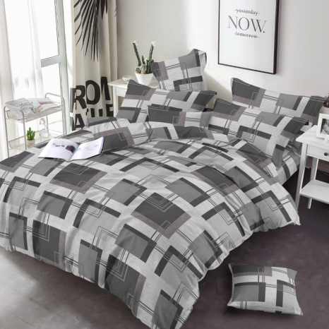 Тканина для постільної білизни Бязь "Gold" Lux GL3857grey