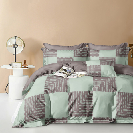 Полуторний набір постільної білизни 150*220 із Сатину №44325 Черешенка™