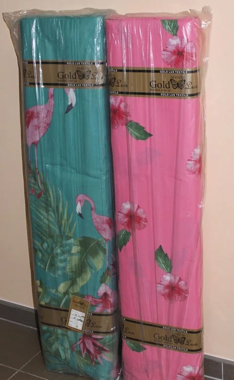 Ткань для постельного белья Бязь "Gold" Lux "Фламинго" GL98444 (A+B) - (50м+50м)
