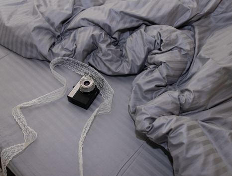 Євро-максі набір постільної білизни 200*220 зі Страйп Сатину №50122 Черешенка™