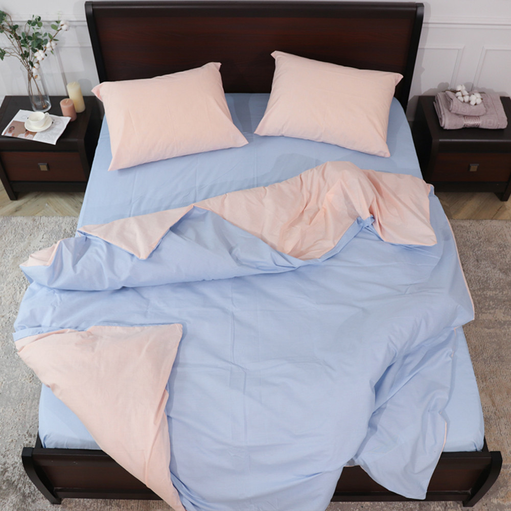 Євро-максі набір однотонної постільної білизни 200*220 із Бязі "Gold" №155514AB Черешенка™