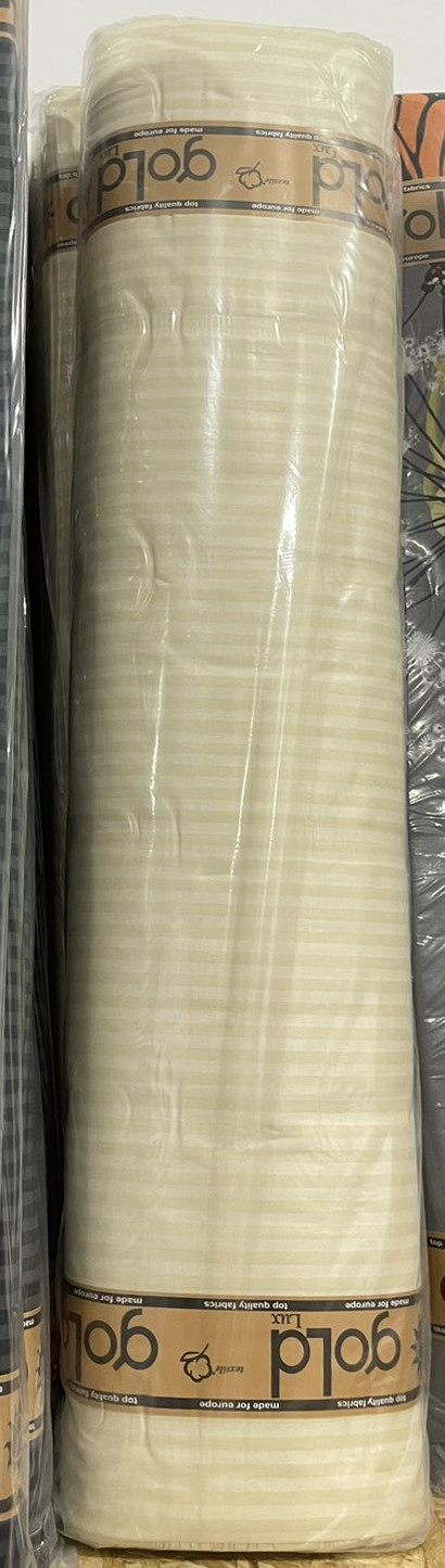 Тканина для постільної білизни Бязь "Gold" Lux смугаста GLS226-1LtYellow (50м)