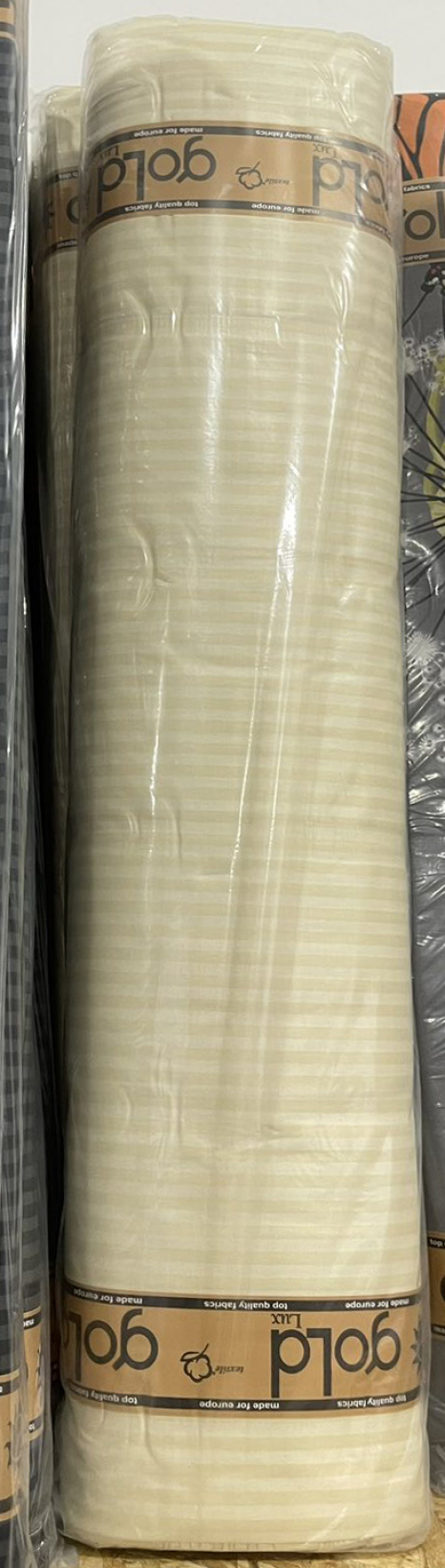 Тканина для постільної білизни Бязь "Gold" Lux смугаста GLS226-1LtYellow (50м)