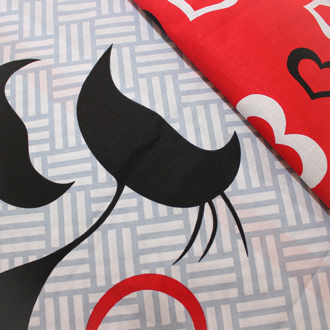 Тканина для постільної білизни Бязь "Gold" Lux "Любовний період" GL1142