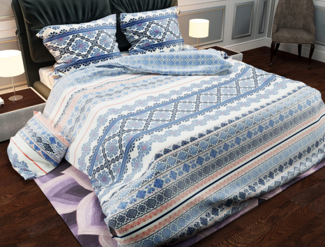 Тканина для постільної білизни Бязь "Gold" Lux "Орнамент вишивки" GL968