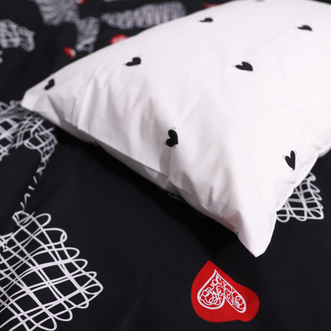 Полуторний набір постільної білизни 150*220 із Бязі "Gold" №157688AB Черешенка™