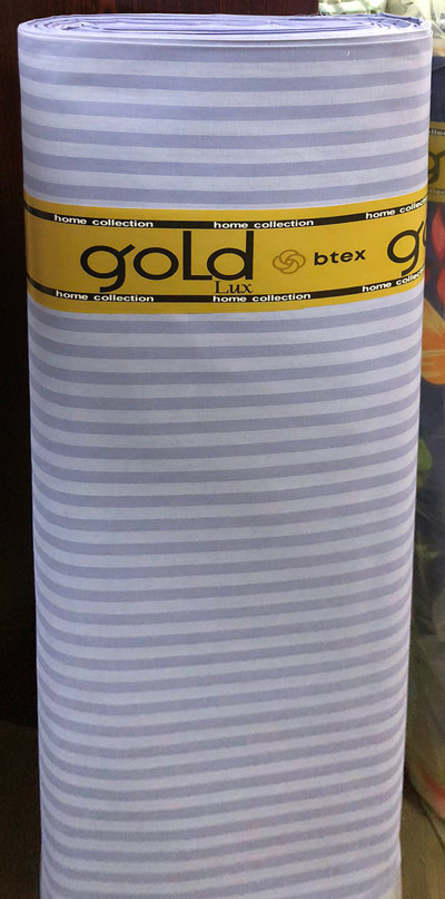 Тканина для постільної білизни Бязь "Gold" Lux смугаста GLS11047lavender (50м)