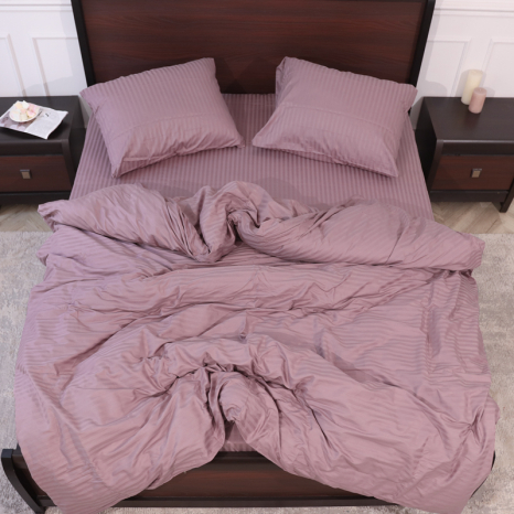 Евро макси набор постельного белья 200*220 из Страйп Сатина №541511