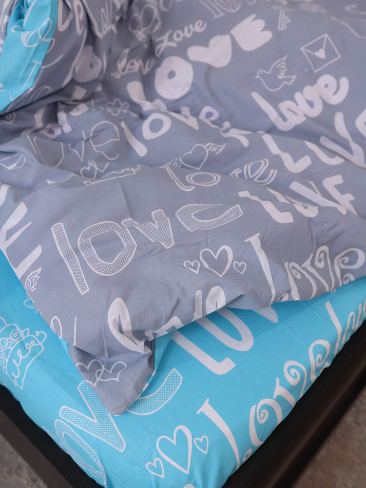 Двоспальний набір постільної білизни 180*220 із Бязі "Gold" №157207AB Черешенка™