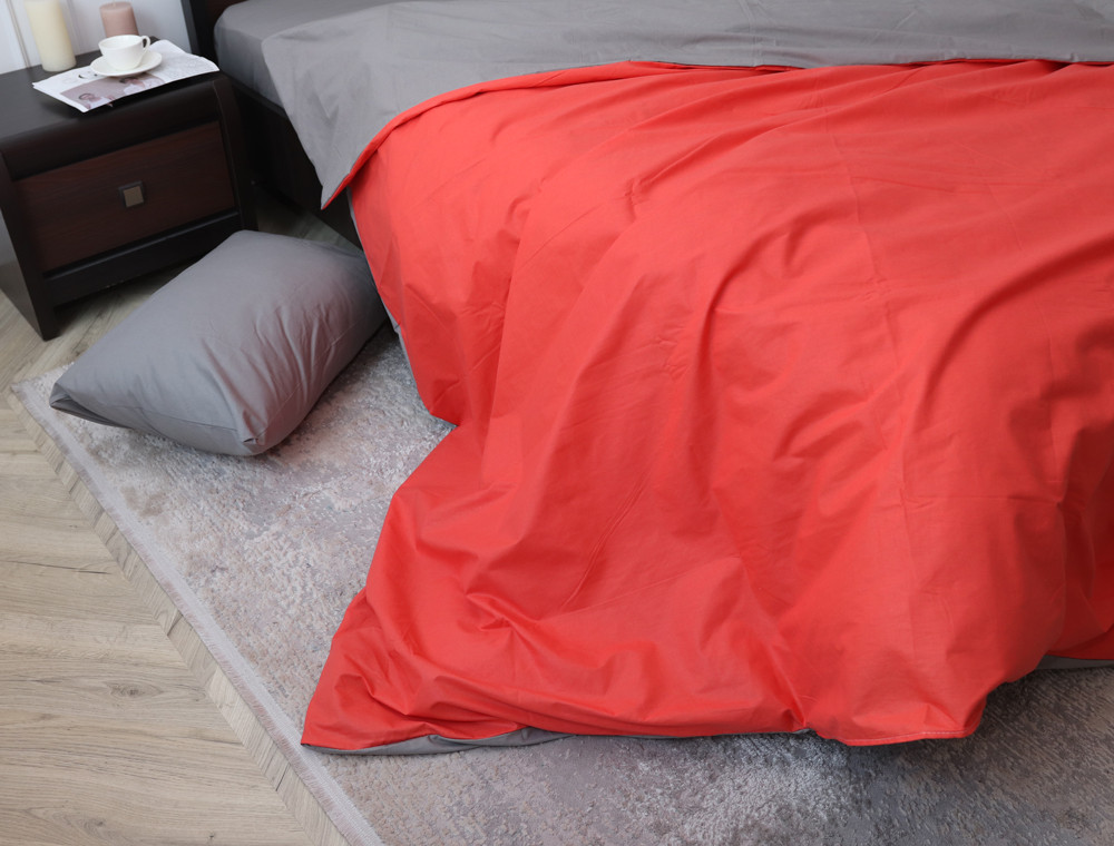 Полуторный набор однотонного постельного белья 150*220 из Бязи "Gold" №153070AB Черешенка™