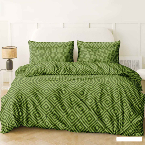 Полуторний набір однотонної постільної білизни 150*220 із Бязі "Gold" №51134 Черешенька™