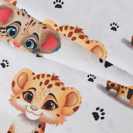 Ткань для постельного белья Бязь "Gold" Lux детская GLB8127white