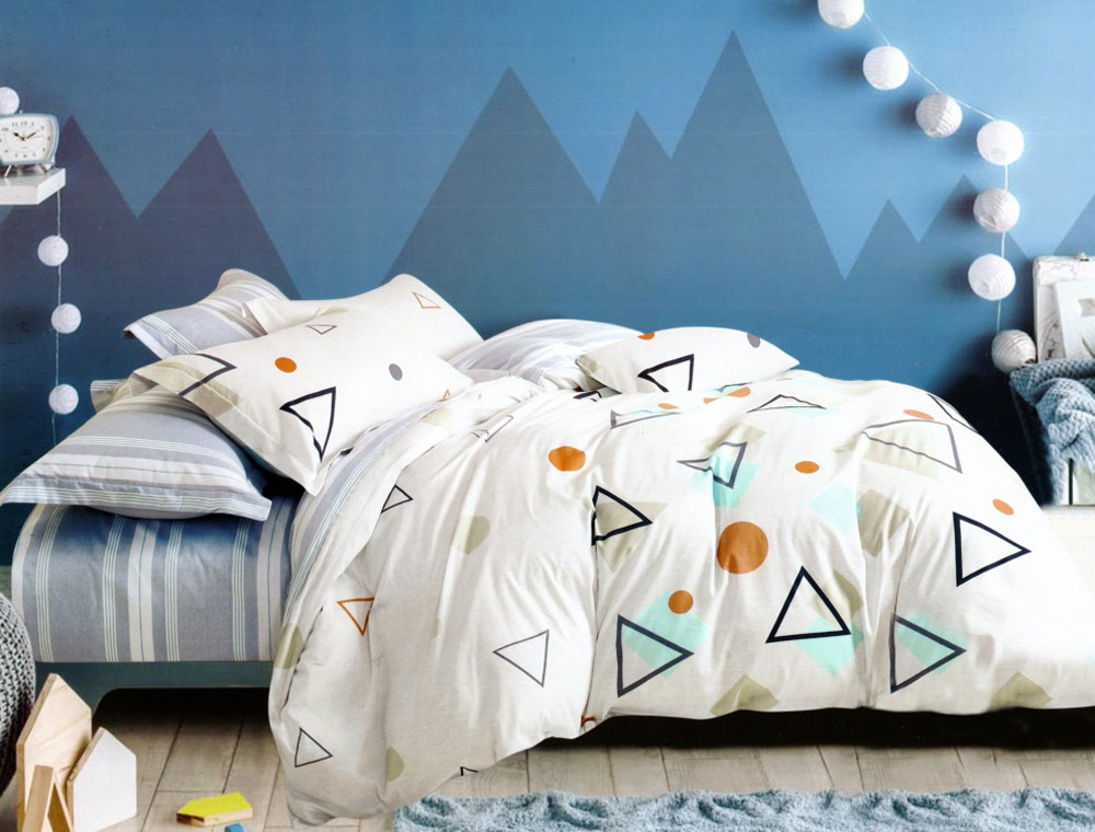 Полуторний набір постільної білизни 150*220 із Бязі "Gold" №151580 Черешенка™