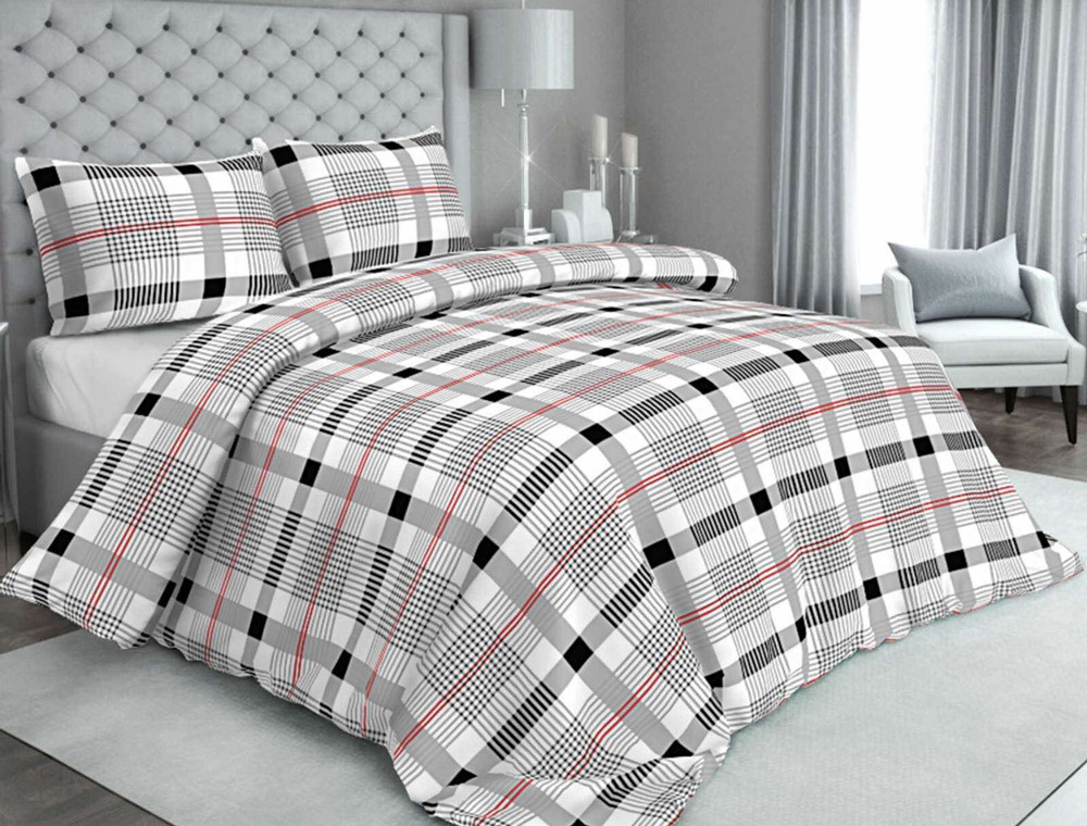 Тканина для постільної білизни Бязь "Gold" Lux "Плетіння (сірий)" GL3977