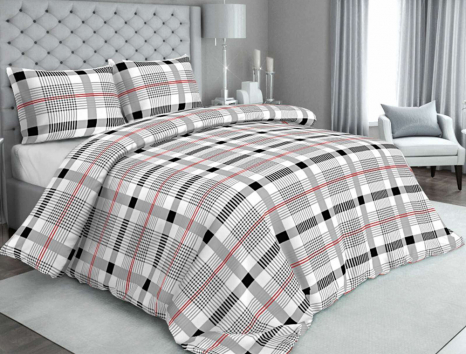 Тканина для постільної білизни Бязь "Gold" Lux "Плетіння (сірий)" GL3977