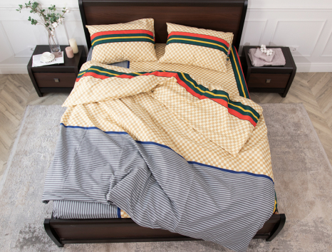 Двоспальний набір постільної білизни 180*220 із Бязі "Gold" №153584 Черешенка™