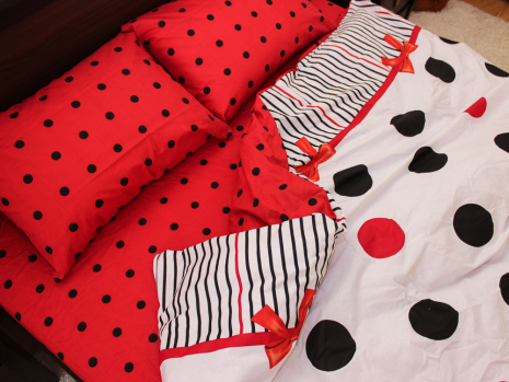 Сімейний набір постільної білизни із Бязі "Gold" №157512AB Черешенка™