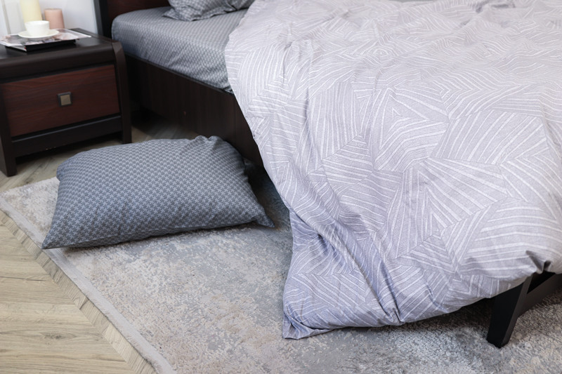 Двоспальний набір постільної білизни 180*220 із Сатину №44327AB Черешенка™