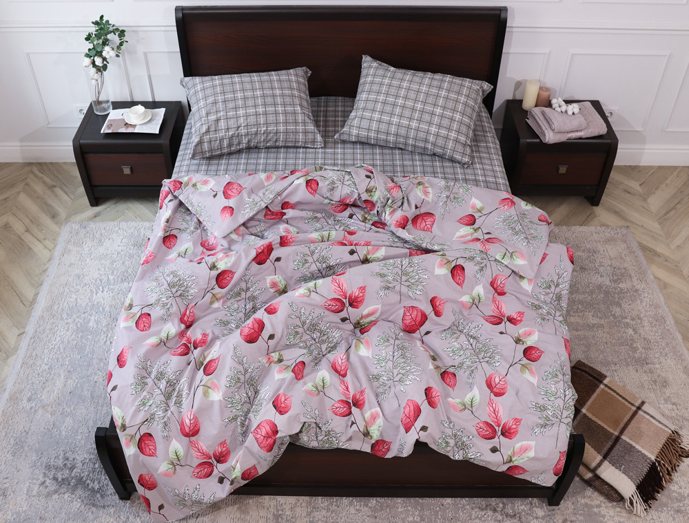 Полуторный набор постельного белья 150*220 из Бязи "Gold" №158040AB Черешенка™