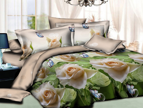 Євро-максі набір постільної білизни 200*220 із Ранфорсу №18581 Черешенка™