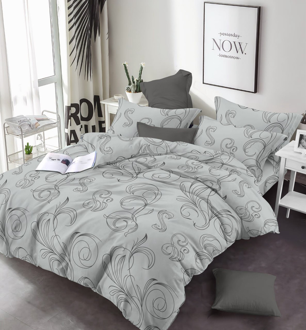 Тканина для постільної білизни Бязь "Gold" Lux GL19540grey