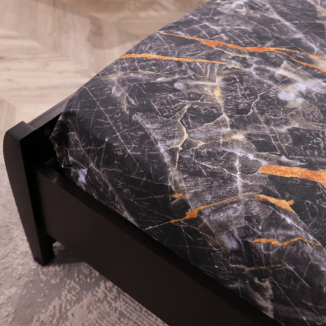 Простирадло на резинці (160*200*25) чорний мармур №6680931