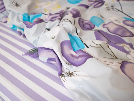 Полуторний набір постільної білизни 150*220 із Бязі "Gold" №151442AB Черешенка™