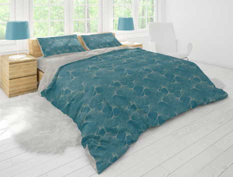 Полуторний набір постільної білизни 150*220 із Сатину №186AB Черешенка™