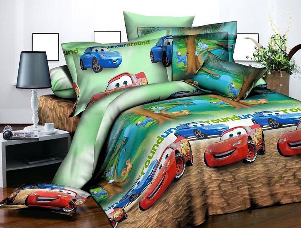 Полуторний набір постільної білизни 150*220 із Бязі "Gold" №165606 Черешенка™