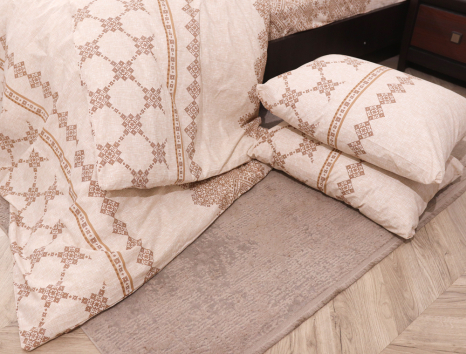 Полуторний набір постільної білизни 150*220 із Бязі "Gold" №15932 Черешенка™