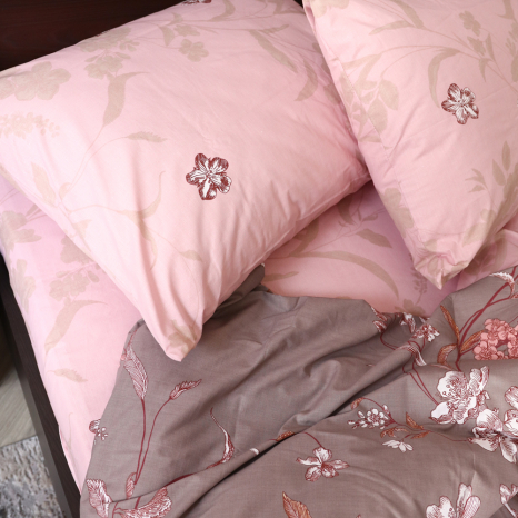 Двоспальний набір постільної білизни 180*220 із Бязі "Gold" №15135AB Черешенка™