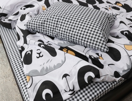 Семейный набор хлопкового постельного белья из Бязи "Gold" №5113223AB Черешенка™