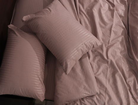 Полуторний набір постільної білизни 150*220 із мікрофібри смужка №2060072 Черешенька™