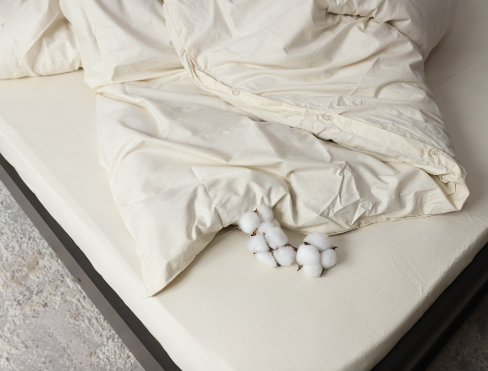 Полуторний набір постільної білизни 150*220 із Сатину №11-0606-S Черешенка™