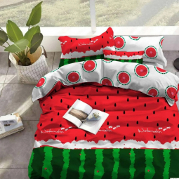 Тканина для постільної білизни Бязь "Gold" Lux "Кавун" GL1407 (A+B) - (50м+50м)