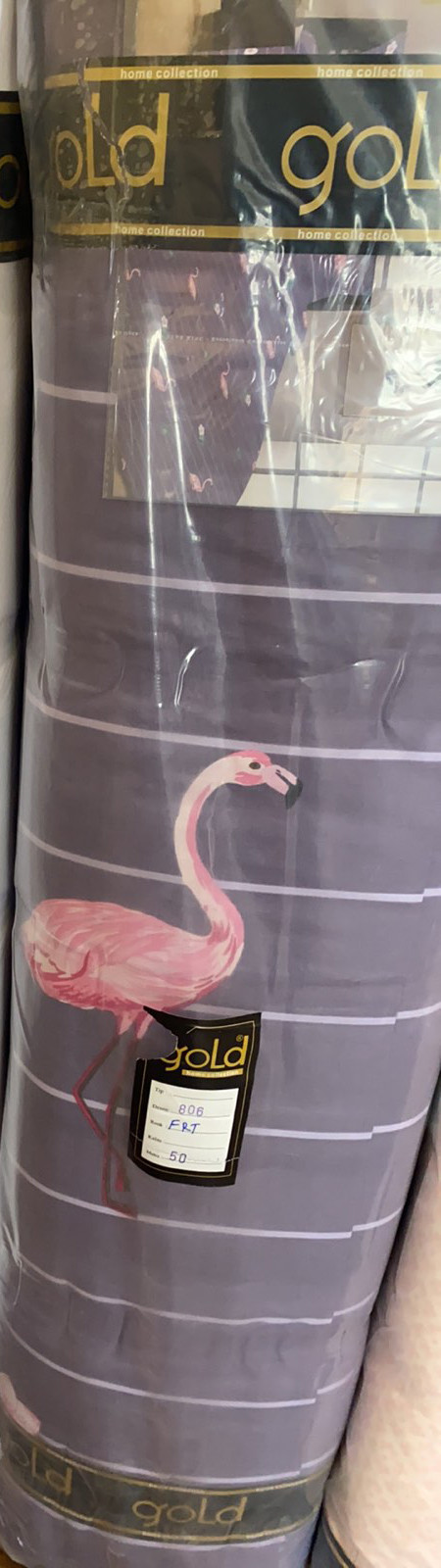 Ткань для постельного белья Бязь "Gold" Lux "Красивые розовые фламинго" GL3961