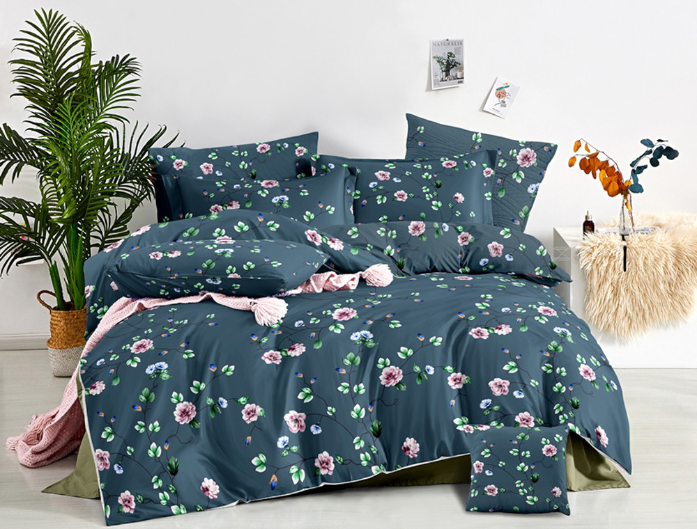 Двоспальний набір постільної білизни 180*220 із Сатину №44230 Черешенка™