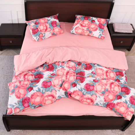 Полуторний набір постільної білизни 150*220 із Бязі "Gold" №153119AB Черешенька™