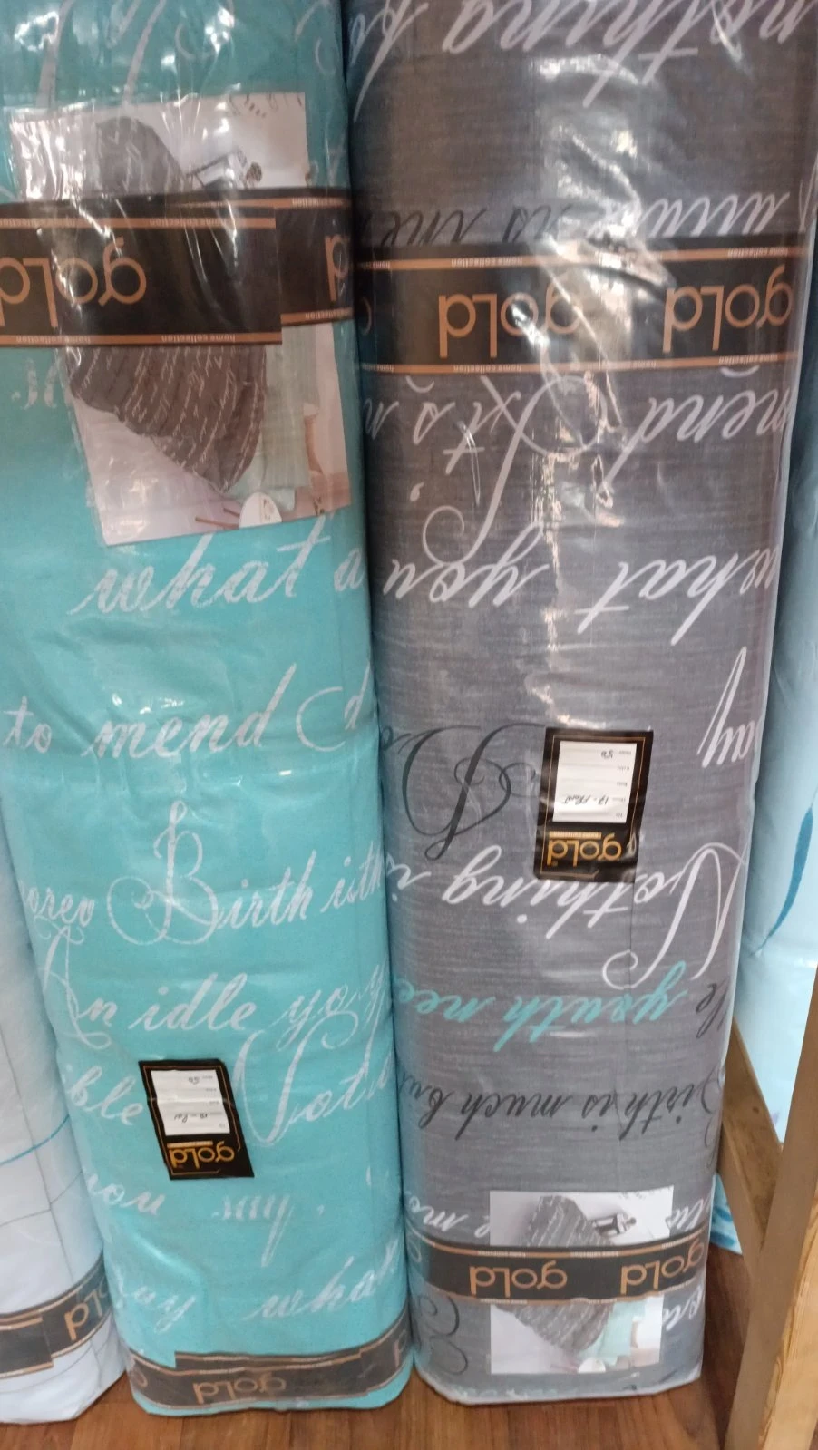 Тканина для постільної білизни Бязь "Gold" Lux "Текстовий лист" GL1333 (A+B) - (50м+50м)