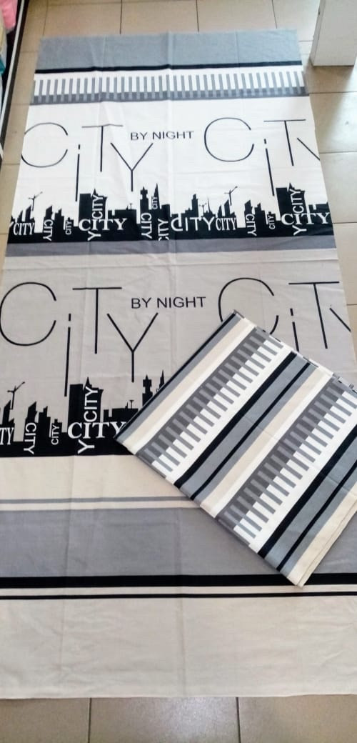 Тканина для постільної білизни Бязь "Gold" Lux "Нічне місто" GL1666 (A+B) - (50м+50м)